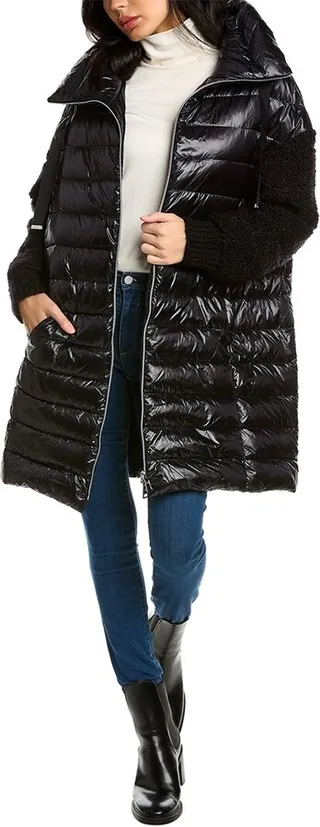 Herno Mohair & Wool-Blend Down Trench Coat