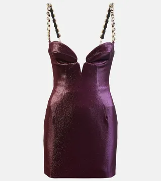 Mussel Cup crystal embellished minidress