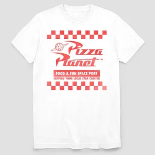 Men's Disney Toy Story Pizza Planet Short Sleeve Graphic T-Shirt - White S