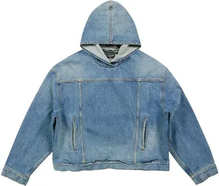 Washed-Effect Denim Jacket