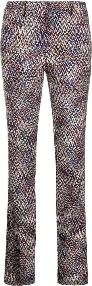 Zigzag-Woven Tailored Trousers
