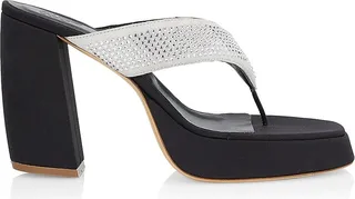 Gia 17 Thong Leather High-Heel Sandals