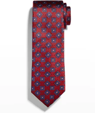 Men's Medallion Silk Tie