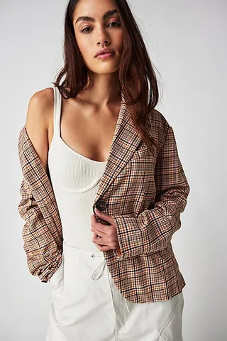 Cali Plaid Blazer by We The Free at Free People