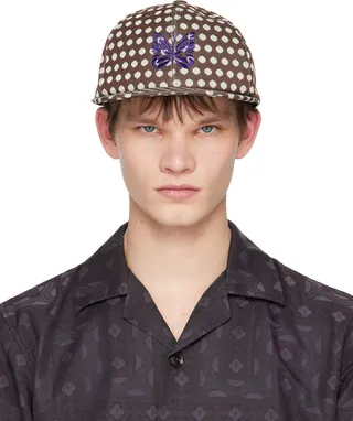 NEEDLES Brown Polka Dot Cap