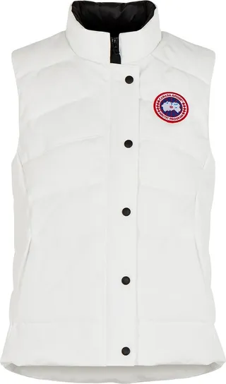Canada Goose Freestyle White Quilted Arctic-Tech Shell Gilet