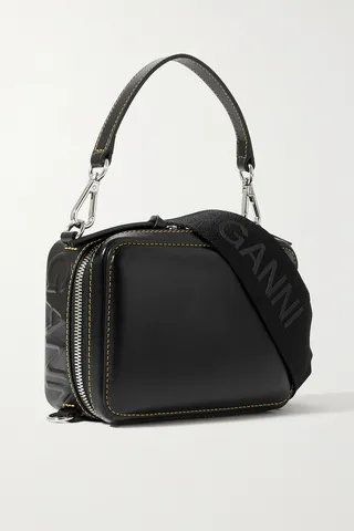 GANNI - Banner Recycled-leather Bag - Black