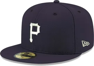 Men's Navy Pittsburgh Pirates Logo White 59FIFTY Fitted Hat