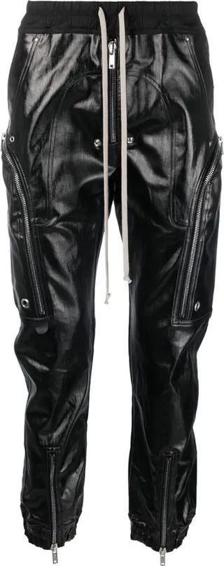 Leather Tapered Trousers