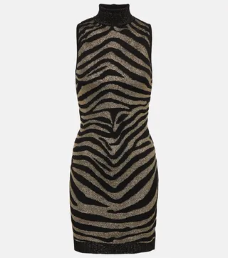 Zebra-print minidress