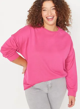 Crew Neck Knitted Sweatshirt