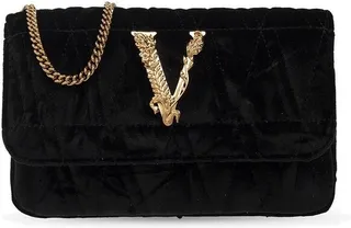 Versace Virtus Logo Plaque Mini Shoulder Bag