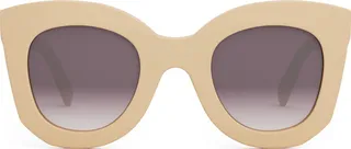 Bold 3 Dots 49mm Small Gradient Square Sunglasses