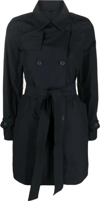 Double-Breasted Belted Trench Coat