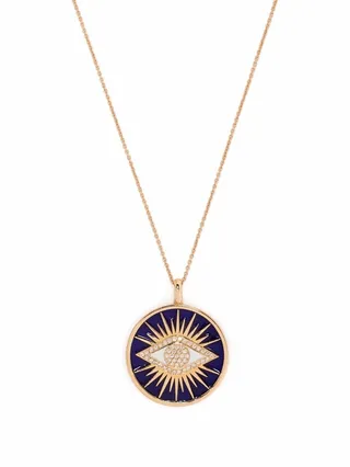 18kt Rose Gold Enamel And Diamond Necklace
