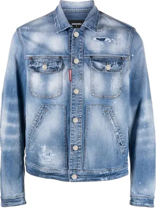 Logo-Print Denim Jacket