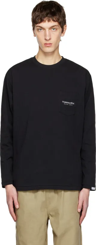 thisisneverthat Black Crewneck Long Sleeve T-Shirt