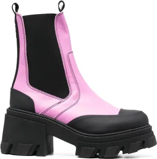 Colour-Block Combat Boots