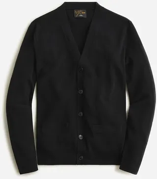 Cashmere V-neck cardigan sweater