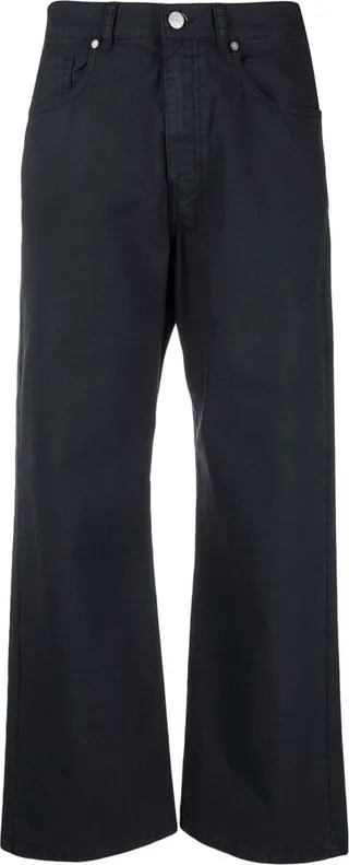 Wide-Leg Cropped Trousers