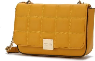 MKF Collection by Mia K Nyra Quilted Vegan Leather Women’s Shoulder Bag - Yellow