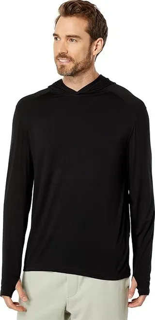Kickee Pants Long Sleeve Hooded Tee (Midnight) Men's Pajama