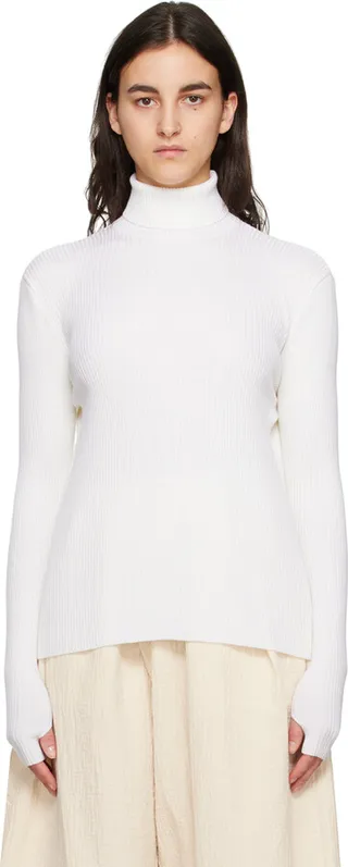Ernest W. Baker SSENSE Exclusive White Turtleneck