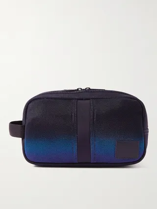 Logo-Appliquéd Ombré Canvas Wash Bag