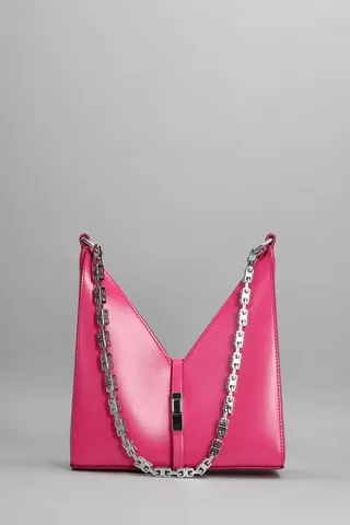 Cut Out Shoulder Bag In Rose-pink Leather