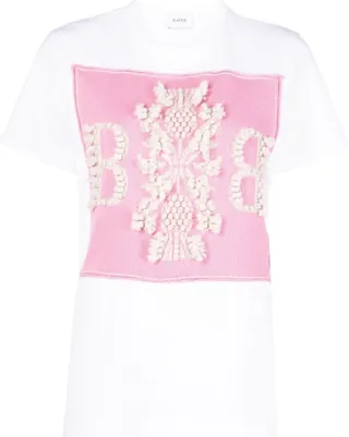 cashmere patch T-shirt