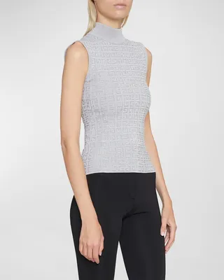 4G Logo Fitted Turtleneck Top