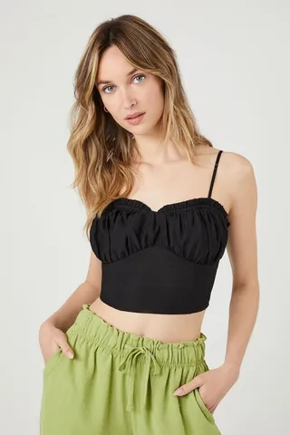 Ruffle-Trim Cropped Cami