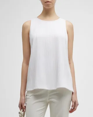 Sleeveless Racerback Strip Blouse