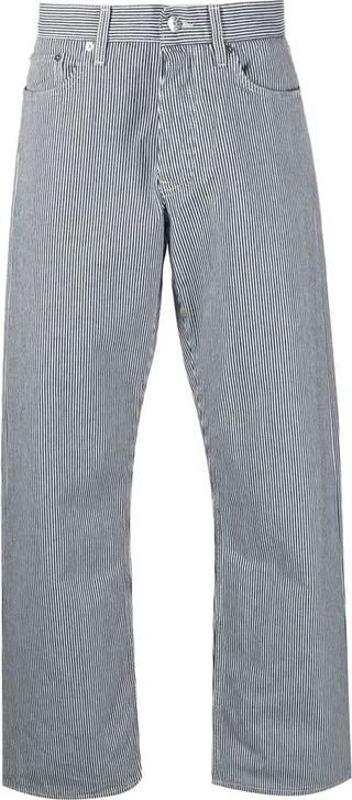 Striped Straight-Leg Trousers