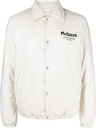Logo-Print Bomber Jacket