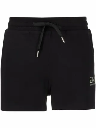 Logo-Print Elasticated-Waist Shorts