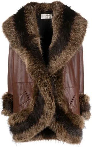 Faux-Fur Trim Oversize Coat