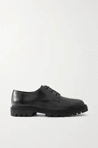 The Row - Ranger Glossed-leather Brogues - Black