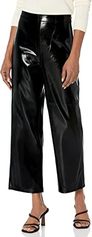 [BLANKNYC] Womens Luxury Clothing Ribcage Vegan Leather Pants