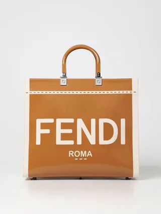Fendi Sunshine bag in canvas and patent leather