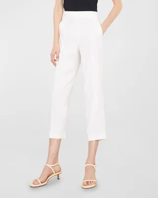 Mid-Rise Tapered Pull-On Pants