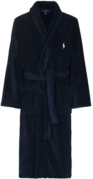 Embroidered Logo Belted Robe