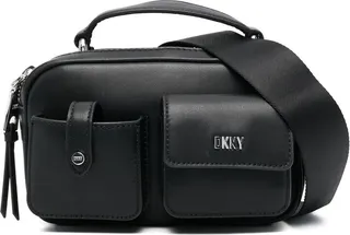 Logo-Plaque Leather Tote Bag