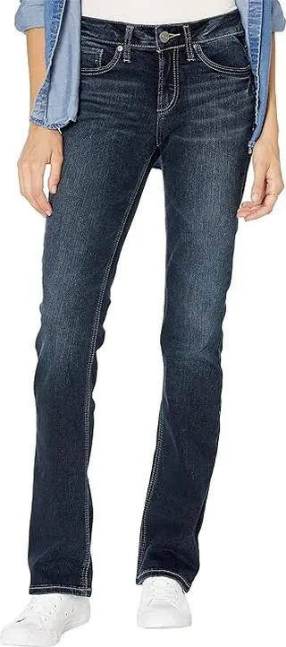 Silver Jeans Co. Suki Mid-Rise Slim Bootcut Jeans L93616EDB405 (Indigo) Women's Jeans