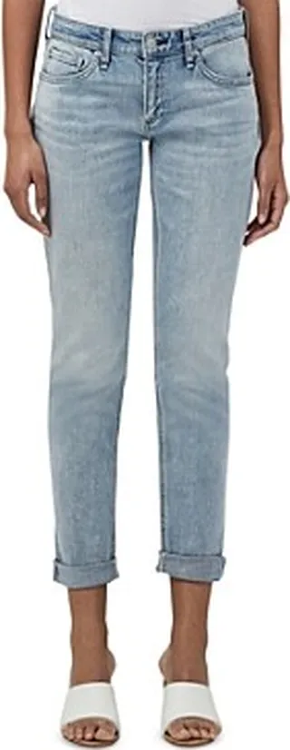 rag & bone Dre Mid Rise Slim Boyfriend Ankle Jeans in Whitehaven