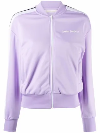 Side-Stripe Logo-Print Track Jacket