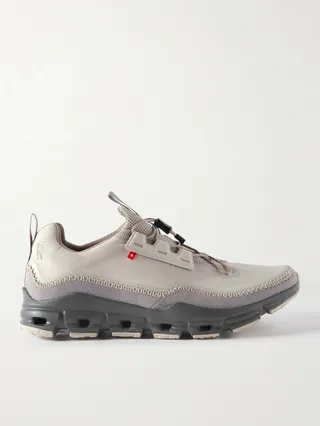 Cloudaway Faux Suede-Trimmed Recycled Mesh Running Sneakers