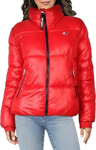 Tommy Hilfiger Women's Cropped Fit Thumbholes Cold Weather Full Zip Jacket