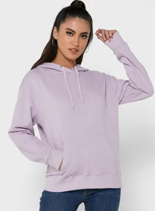Pullover Hoodie With Kangaroo Pocket
