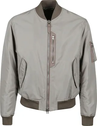 Compact Nylon Bomber Jacket